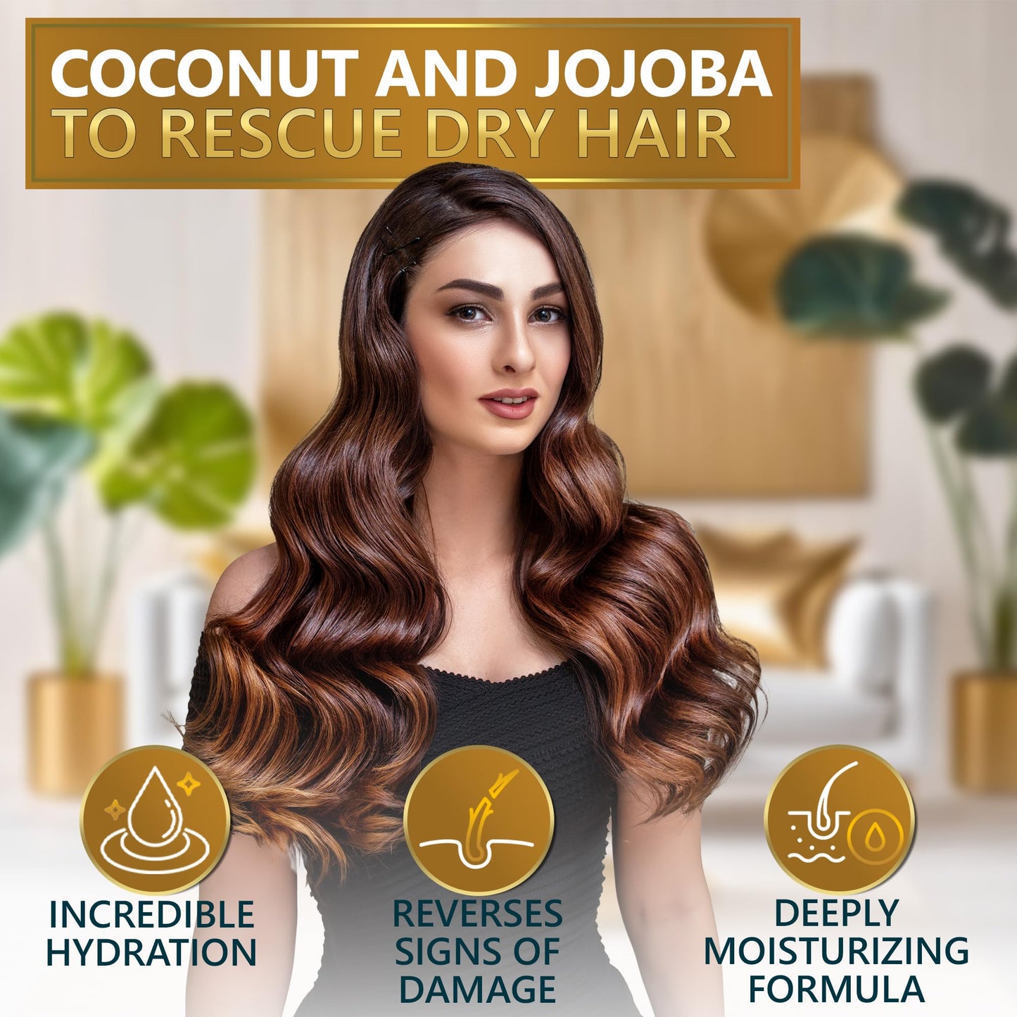 Coconut Shampoo and Conditioner Set - Sulfate Free and Paraben Free Intense Moisturizing Treatment with Jojoba - For Hydrating Your Scalp Beauty & Personal Care NATURAVIS