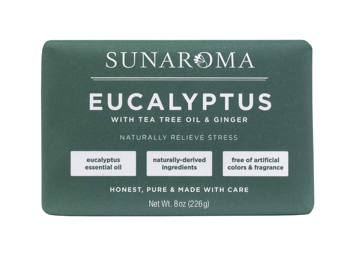 SUNAROMA Eucalyptus with Tea Tree Oil & Ginger Soap (Pack of 1) Beauty & Personal Care SUNAROMA