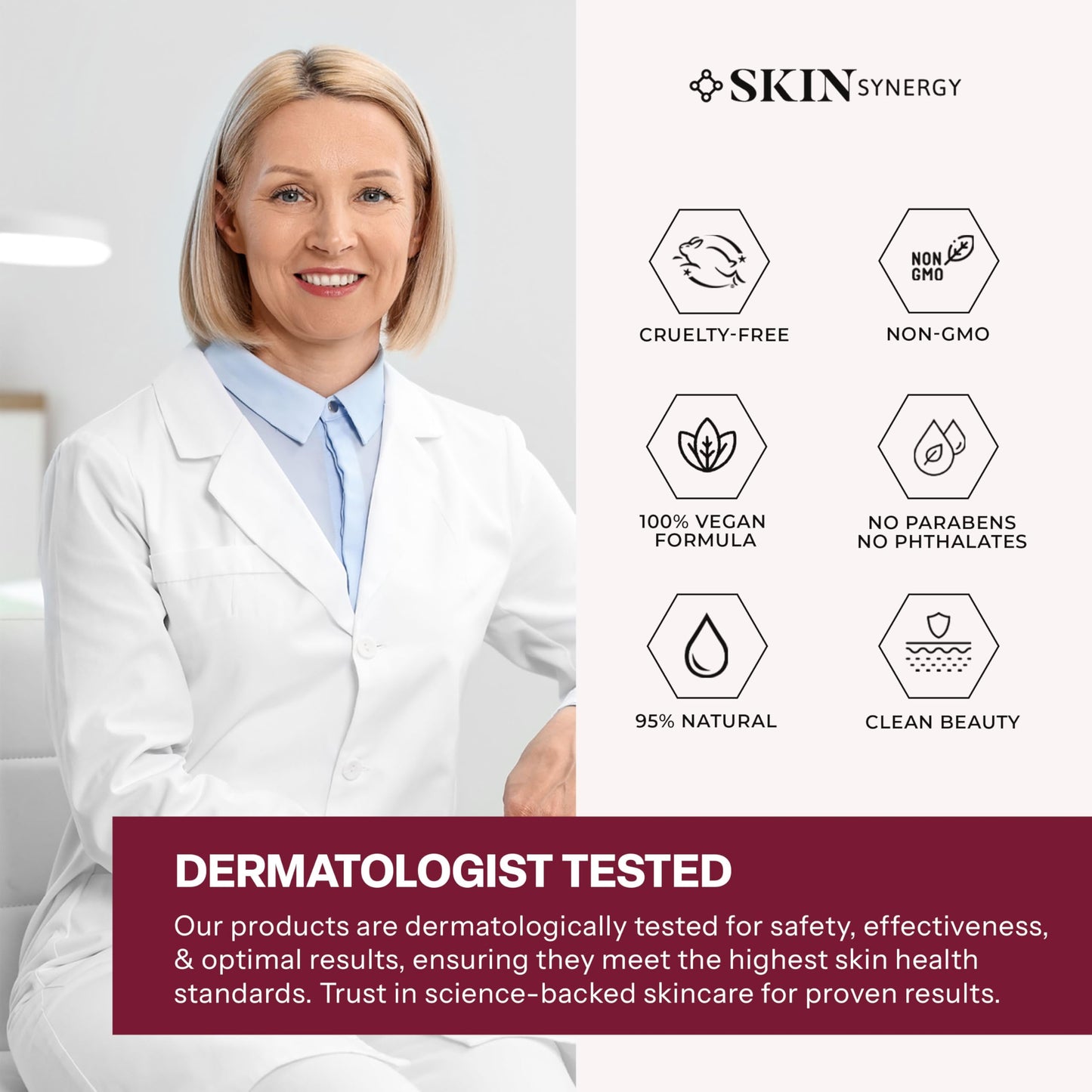 Skin Synergy Retinol & Niacinamide Serum For Face - Softens Fine Lines, Refines Pores & Evens Tone For a Smoother Look - Dermatologist Tested, Korean Beauty & Personal Care Skin Synergy