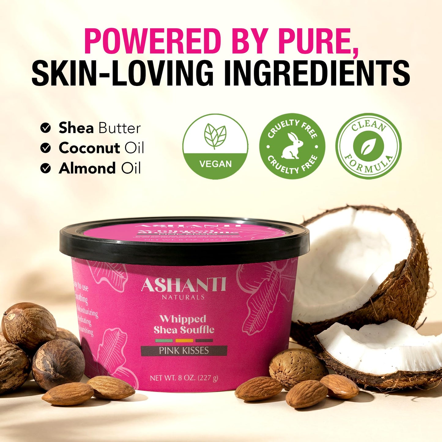 Ashanti Naturals Scented Whipped Shea Butter | African Body Butter for Men w/Coconut and Almond Oil (Blackjack Souffle, 8 oz) Beauty & Personal Care Ashanti Naturals