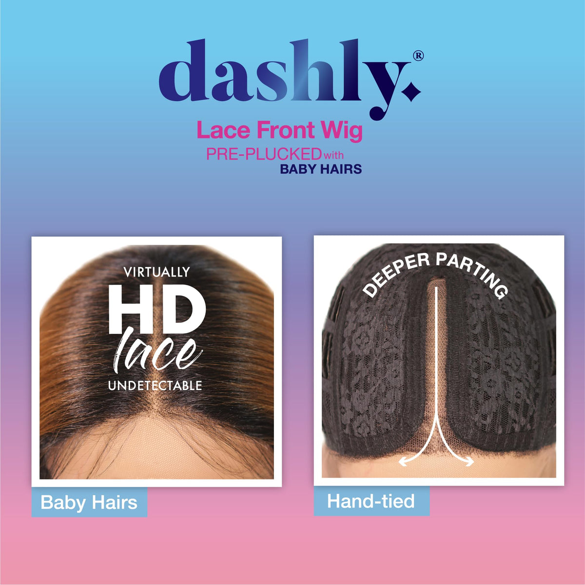 Sensationnel Dashly Lace Front Wig-Unit 55, 1B OFFBLACK