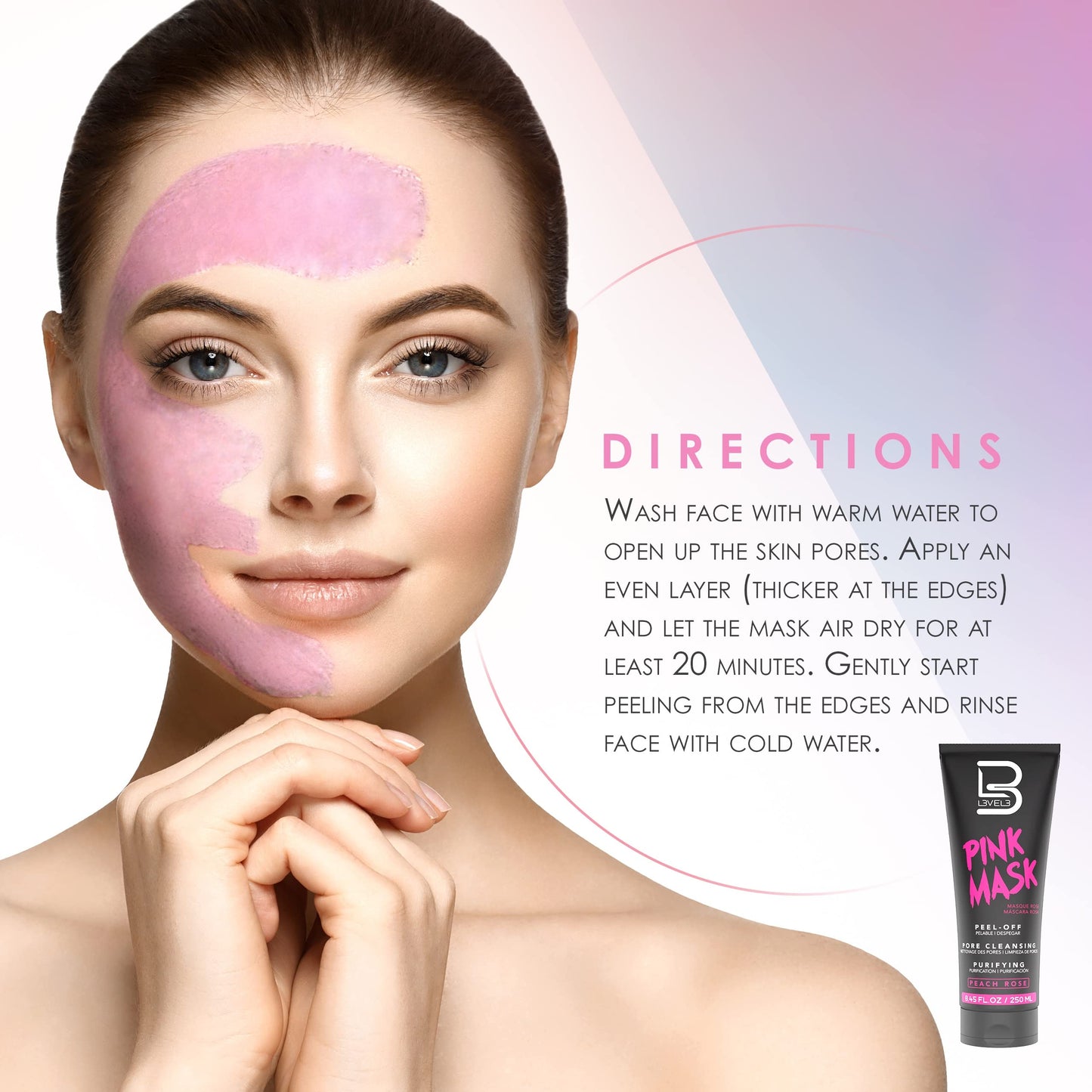 L3 - Level 3 Peel Off Mask - Deep Cleansing Black Head Removal - Removes Impurities and Dead Skin Cells - For Acne and Pimples - Level Three Mask Peel Beauty & Personal Care L3