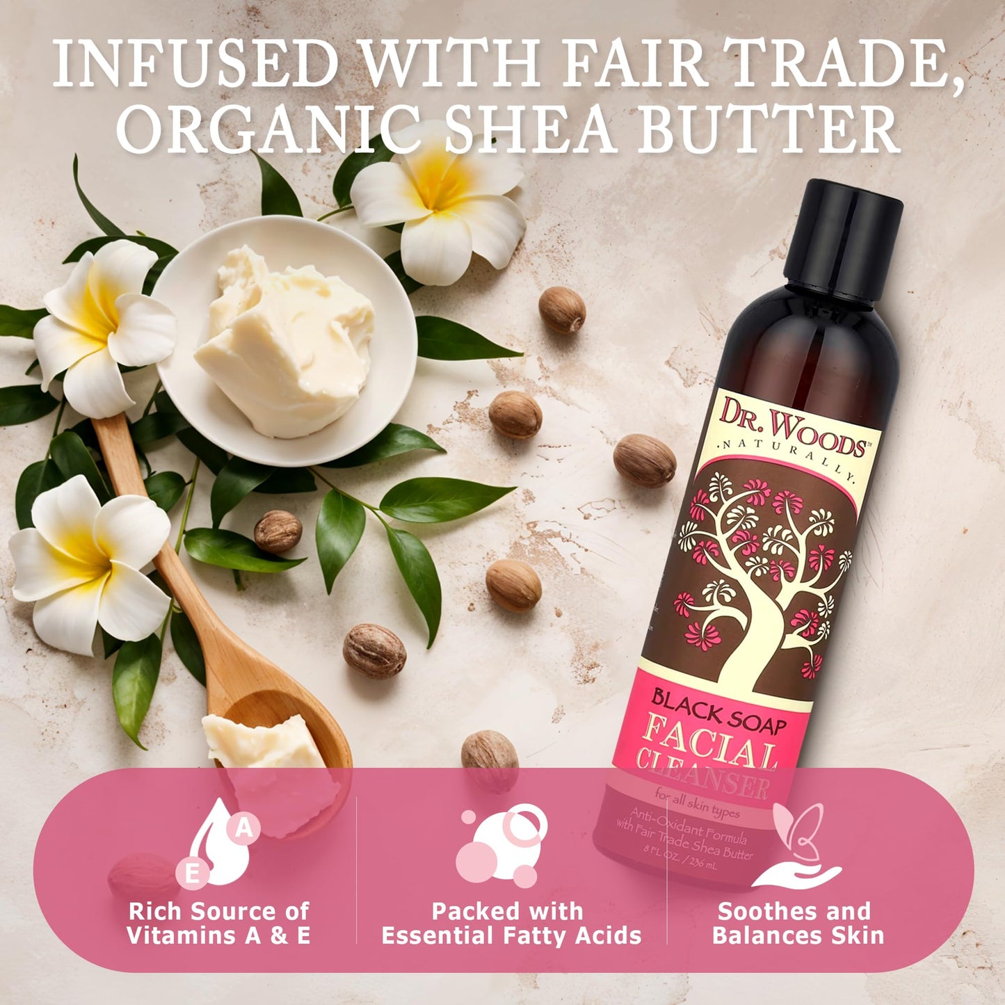 Dr. Woods Black Soap Facial Cleanser - Made with Organic Shea Butter, Gentle Liquid Face Wash for Men and Women, Natural Cleansing for Daily Use Beauty & Personal Care Dr. Woods