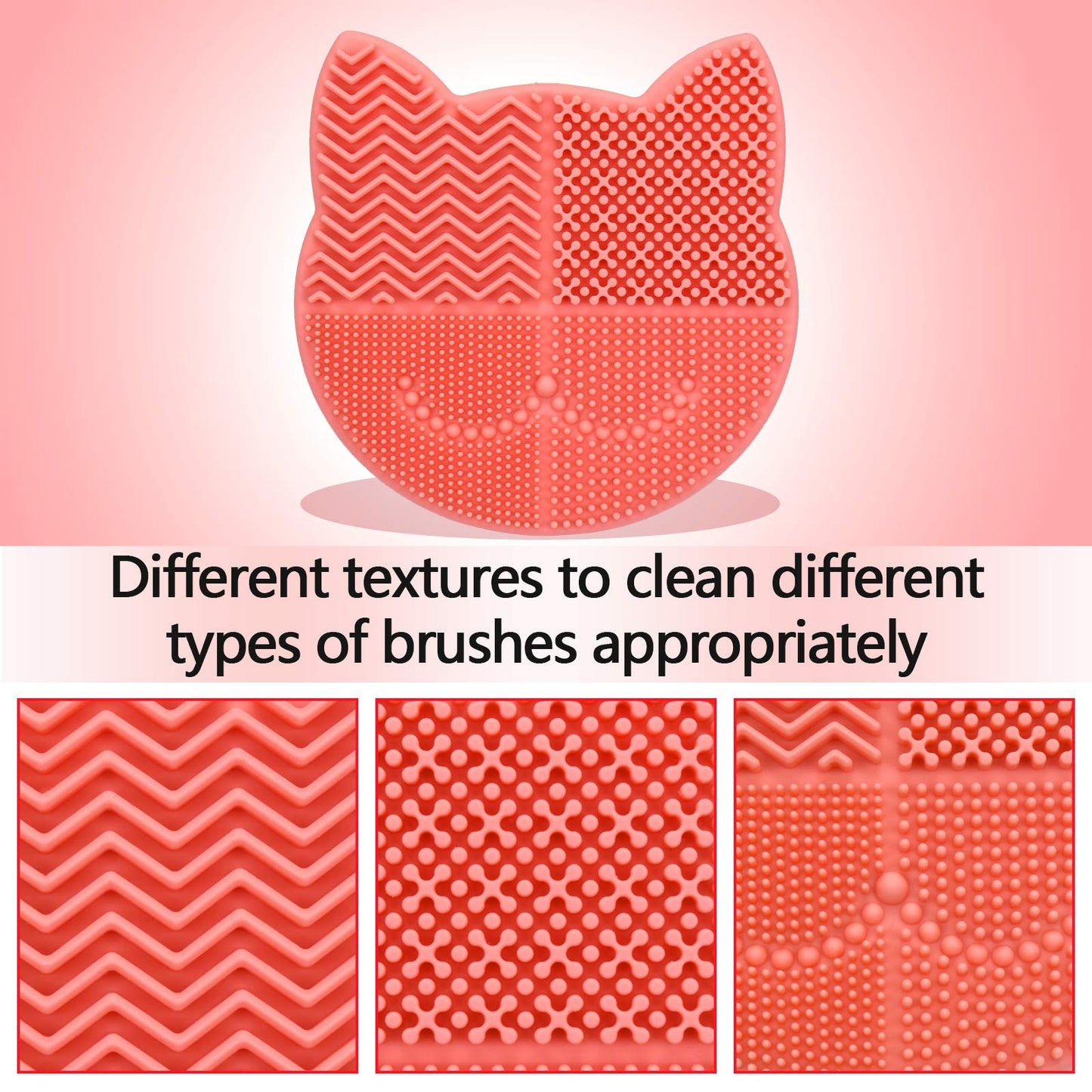 Makeup Brush Cleaning Mat with Drying Holder for Sink-Silicone Washing Cosmetic Brush Cleaner Pad (Orange) Beauty & Personal Care Mygeromon