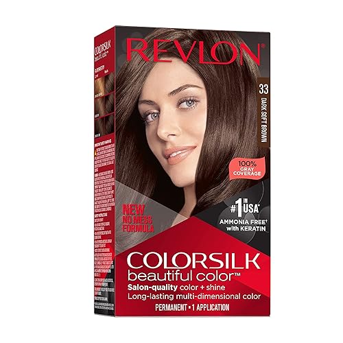 Revlon Colorsilk Beautiful Color Permanent Hair Color, Long-Lasting High-Definition Color, Shine & Silky Softness with 100% Gray Coverage, Ammonia Beauty & Personal Care REVLON