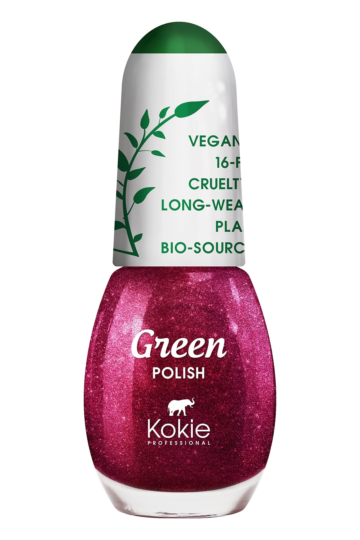 Kokie Cosmetics Vegan, Plant Based, Cruelty Free Nail Lacquer, Green Polish (Prima Donna GP47)
