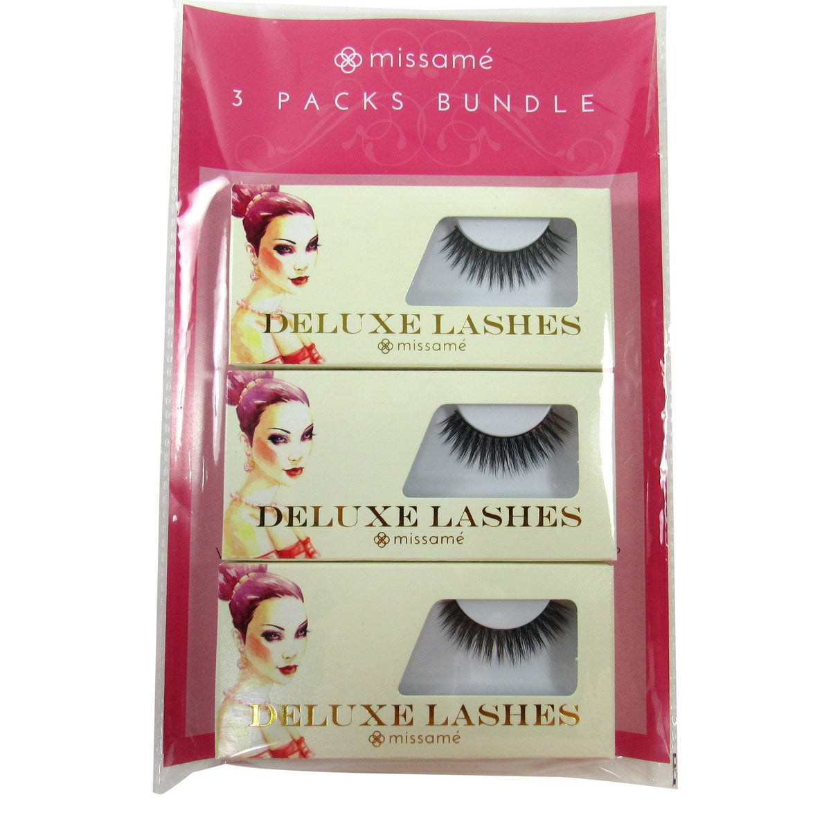 Missamé SULTRY Deluxe Beauty False Eyelashes Set, Handmade Lashes with Premium Synthetic Fibers, Black, 3 Pairs of Strip Lash Beauty & Personal Care Missamé
