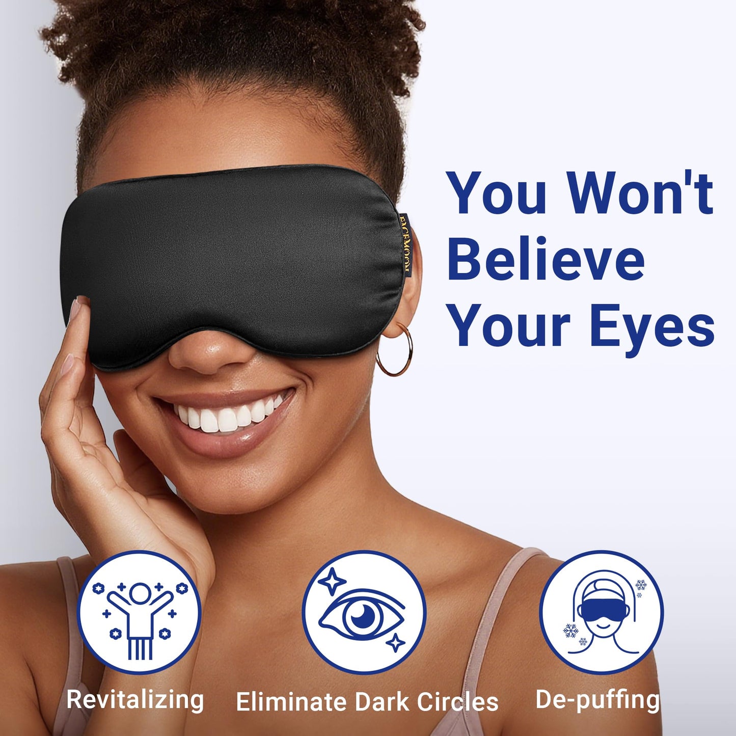 Cooling Eye Mask for Dark Circles Puffiness - Fsa Eligible Items Hsa, Cold Compress for Puffy Eyes Migraines Headache Sleeping After Surgery, Gentle Beauty and Personal Care FACEMOON