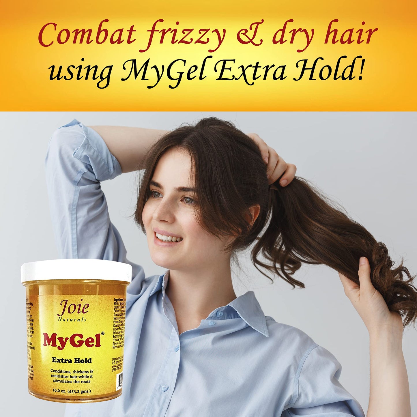 Joie Naturals MyGel Extra Hold - Hair Gel for Men & Women - Styling Gel for Curly Hair (16 Ounces) Beauty & Personal Care Joie