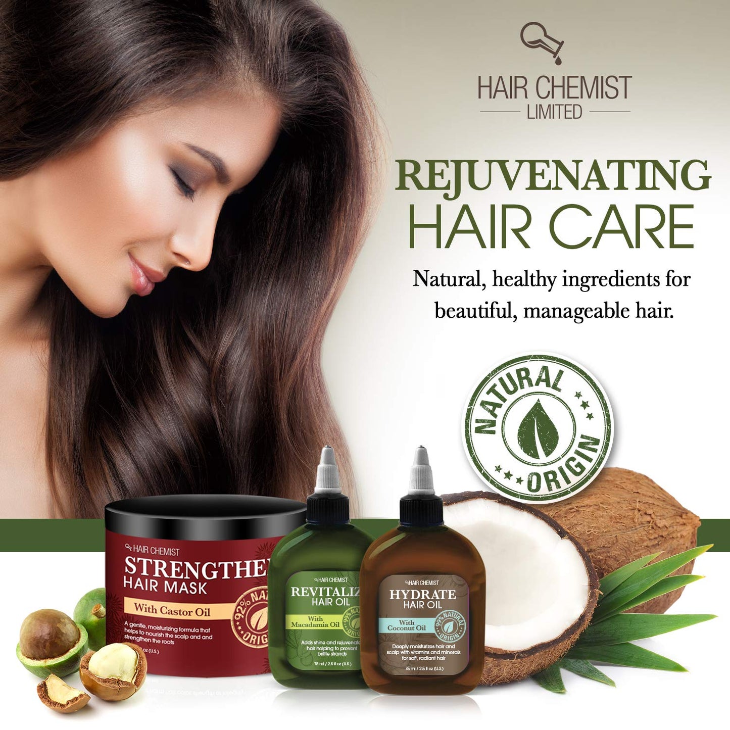 Hair Chemist Coconut Oil Serum 4 oz. Beauty & Personal Care Hair Chemist
