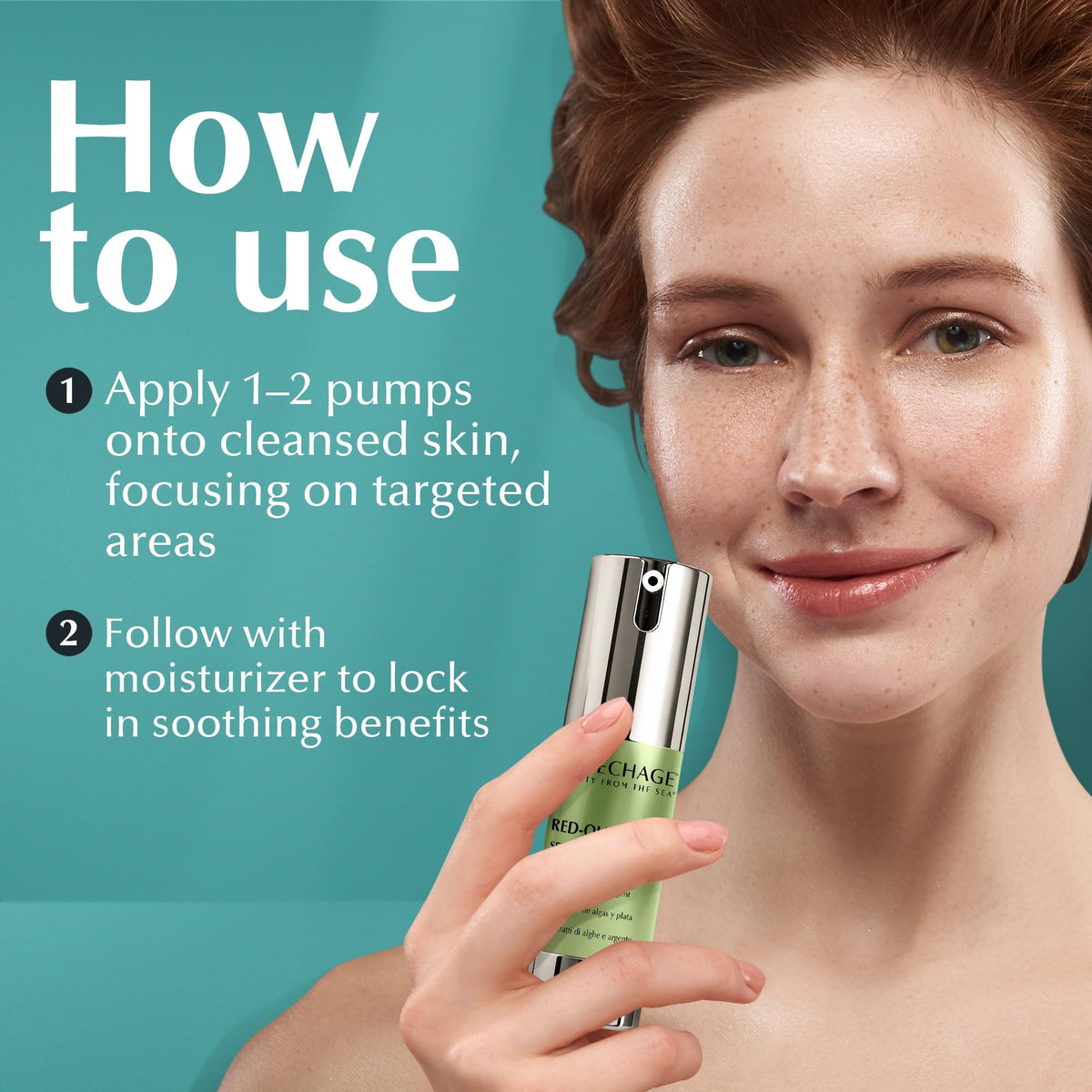Repechage Red-Out Serum with Seaweed Extract, Silver & Hyaluronic Acid - Cooling, Lightweight Hydration Serum Moisturizer for Sensitive Skin
