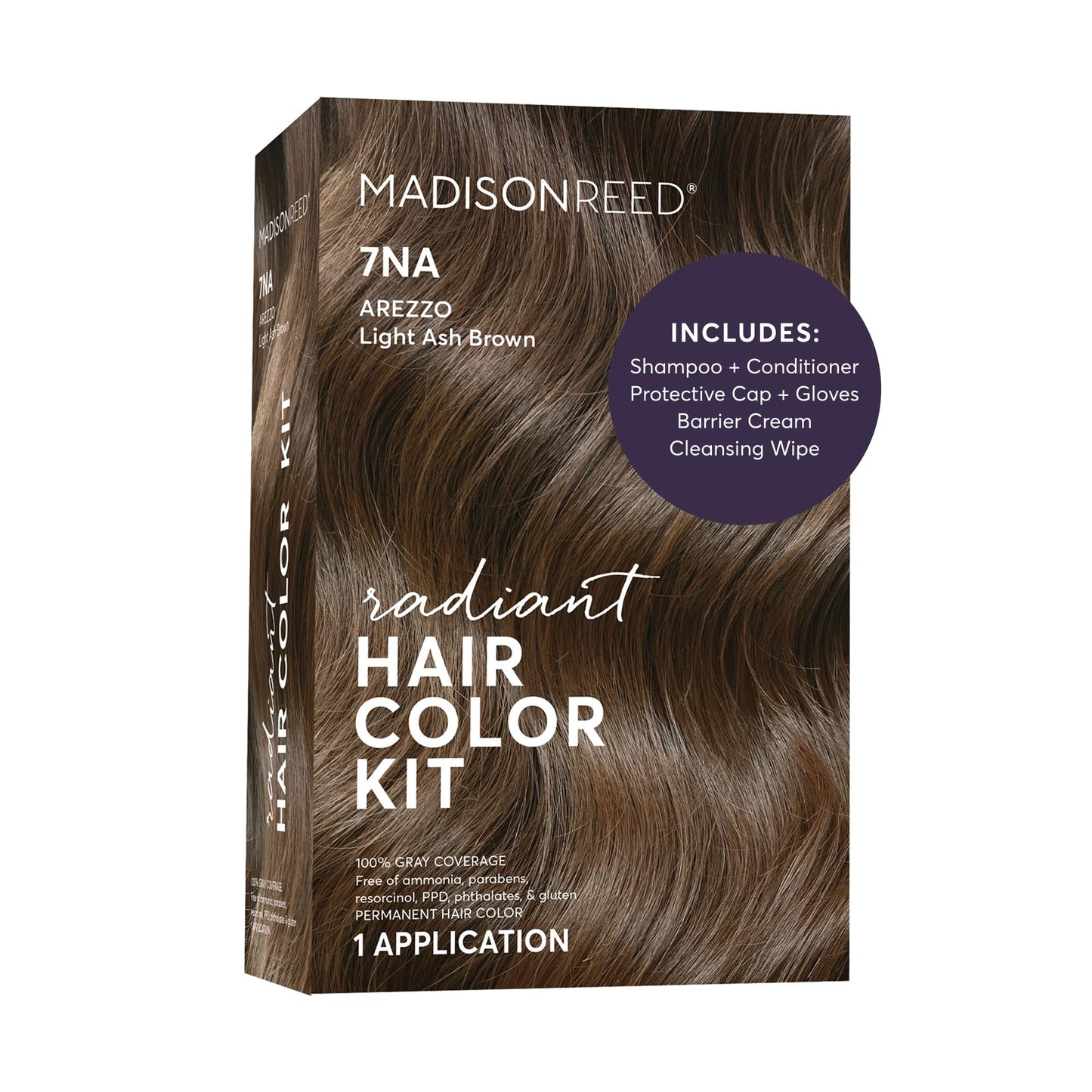 Madison Reed Radiant Hair Color Kit - 7NA Light Ash Brown with Cool Smoky Undertones (Arezzo Brown), Permanent Hair Dye, Superior Gray Coverage Beauty & Personal Care Madison Reed