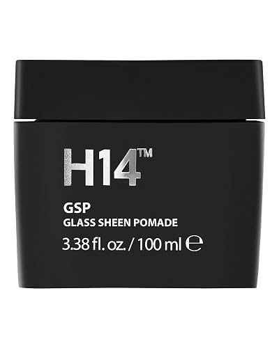 H14 Glass Sheen Pomade for Men 100 mL - Water-Based High Shine Hair Styling Product with Flexible Hold - Lightweight Paste for Texture, Slick Styles Beauty & Personal Care H14