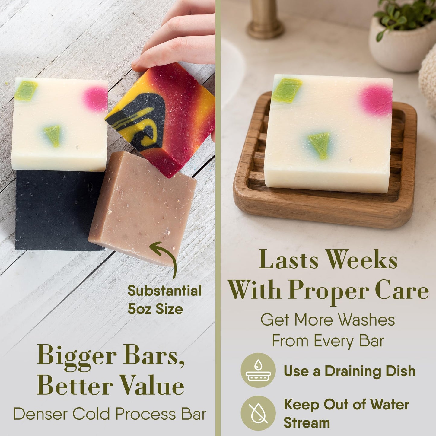 360Feel Assorted Bar Soap Set - Made in the USA - Castile Handmade All Natural Cold Processed - Gentle on Sensitive Skin - Includes 4 Assorted Scents Beauty & Personal Care 360Feel