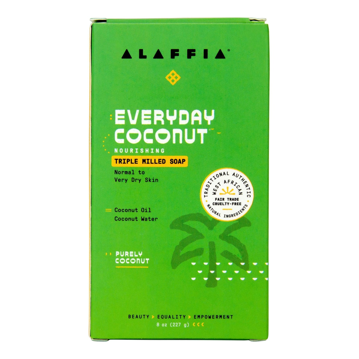 Alaffia EveryDay Coconut Soap Bar - Body Soap, Natural Coconut Oil, Shea Butter & Aromatic Plant Extracts, Ergonomic Bar Soap, Purely Coconut Scent, 8 Beauty & Personal Care Alaffia