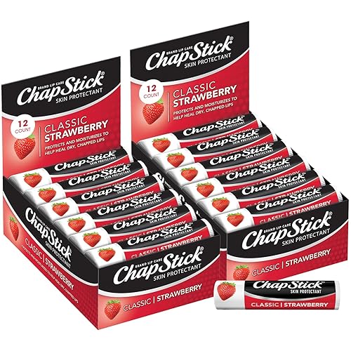 ChapStick Bulk Classic Strawberry Lip Balm, 24-Count - Tinted Lip Moisturizer, Juicy & Sweet, 0.15 Oz Ea Beauty & Personal Care ChapStick
