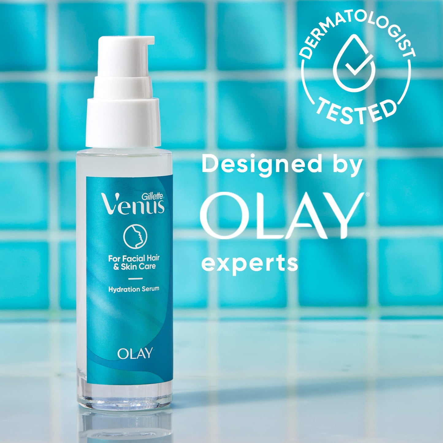 Gillette Venus Facial Hydration Serum with a Touch of Hyaluronic Acid, 1.5 oz Bottle, Use Post Dermaplaning Tool, Dermaplaning Moisturizer, Dermaplane Beauty & Personal Care Gillette Venus
