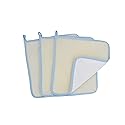 Bleu Bath (3 Pack) Dual-Sided Exfoliating Skin Towel Cotton Terry Body Cloth Scrubber Premium Sturdy Loofah Towel Soft and Buffing Wash Cloth White Beauty & Personal Care Bleu Bath