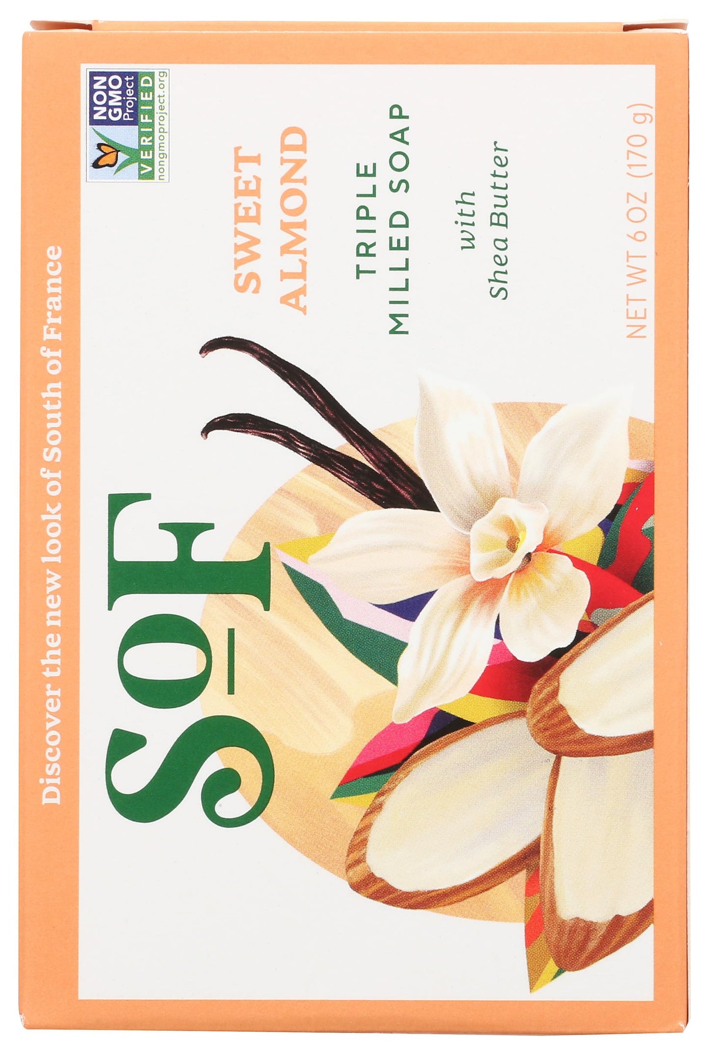 South Of France, Soap Bar Almond Gourmande, 6 Ounce Beauty & Personal Care South Of France
