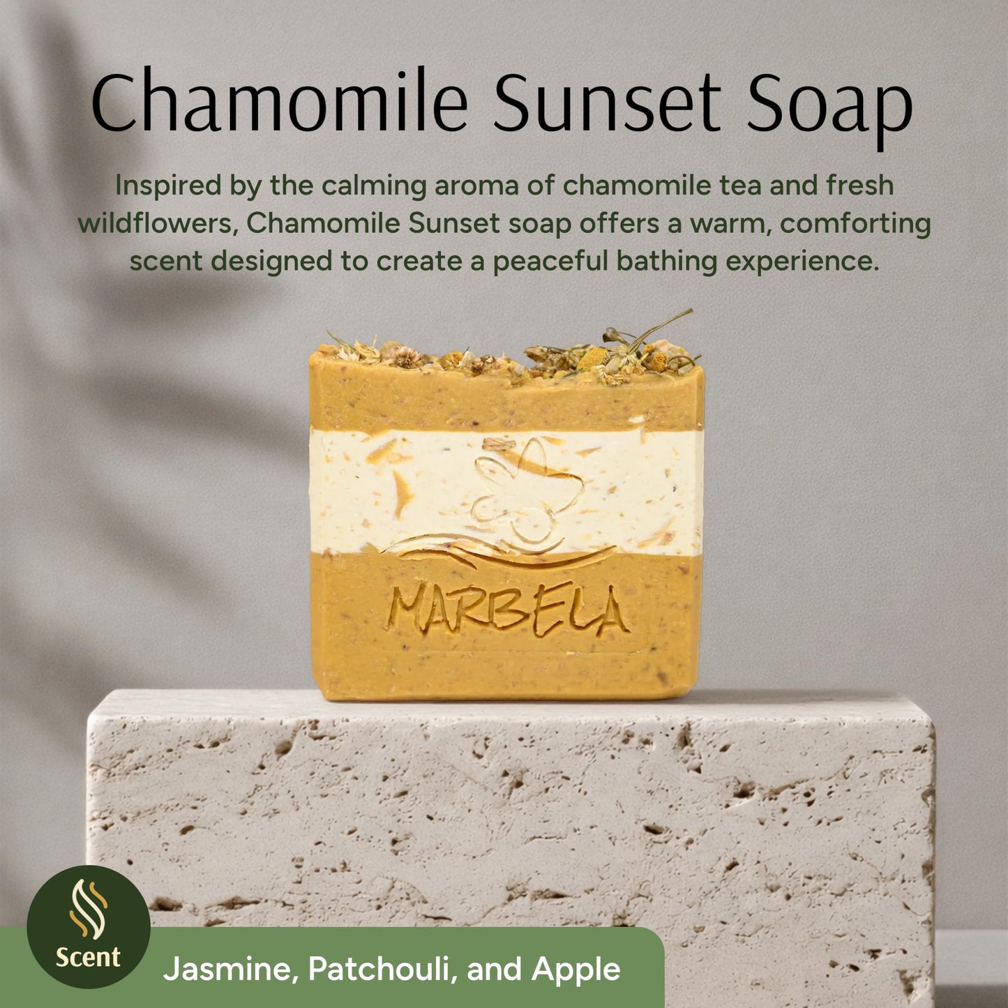 Marbela Cosmetics Handmade Soap Bar - Made in USA, Vegan Friendly, Palm Oil Free, Natural Bar Soap - Face & Body Soap for Daily Skin Care Beauty & Personal Care Marbela