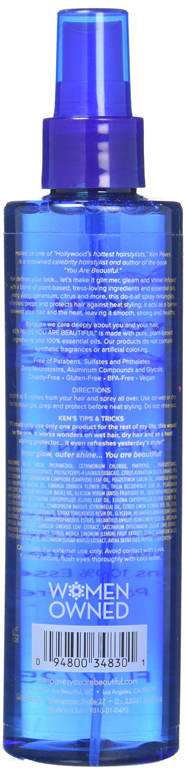 Ken Paves You Are Beautiful Detangling Thermal Protectant Spray, 0.07 Pound Beauty & Personal Care Ken Paves