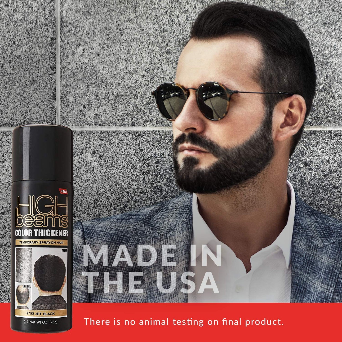 Salon Grafix High Beams Color Thickener Temporary Spray - Jet Black for Unisex - 2.7 oz Hair Color Beauty & Personal Care Salon Grafix