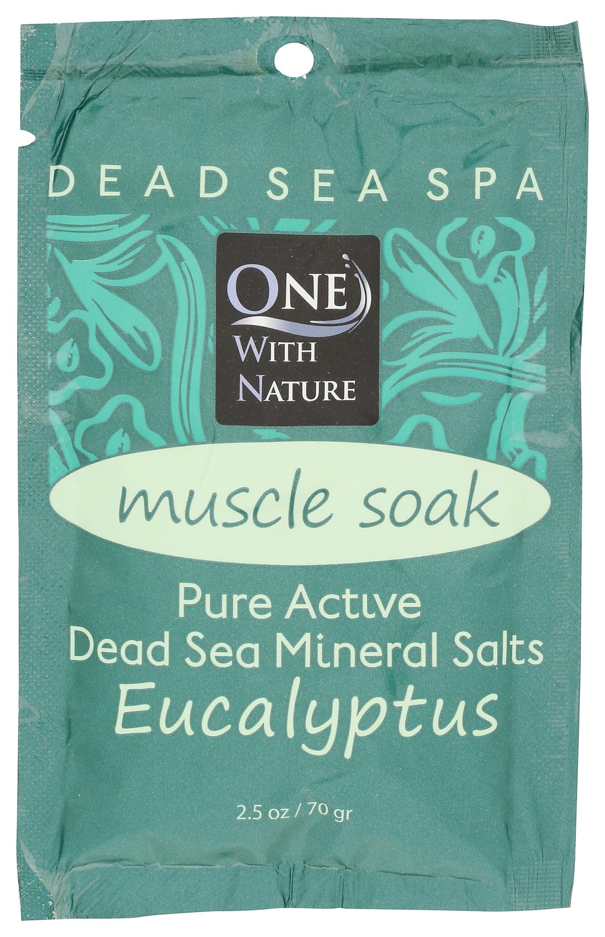 One With Nature Eucalyptus Dead Sea Bath Salt Packet, 2.5 OZ Beauty and Personal Care One With Nature