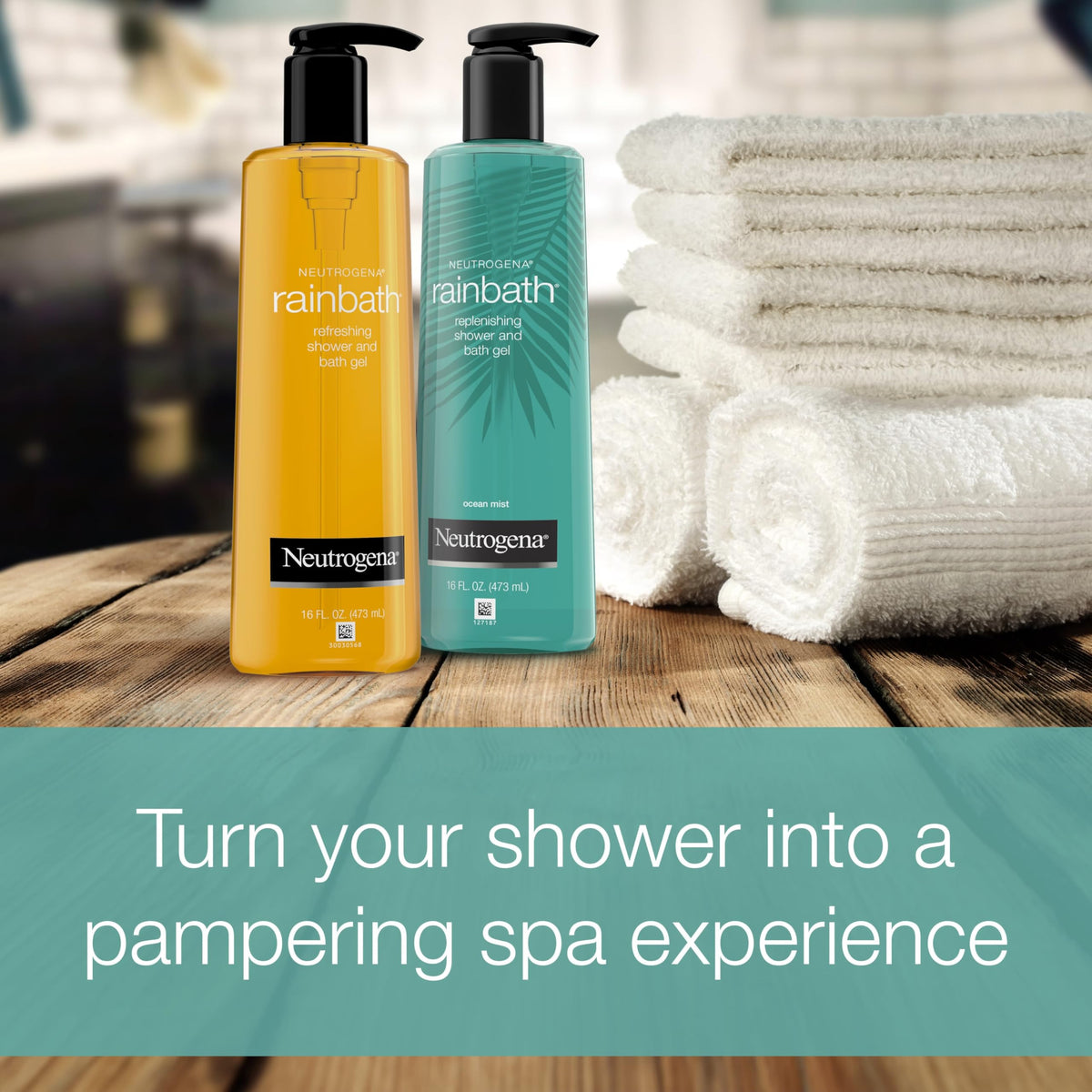 Neutrogena Rainbath Refreshing & Cleansing Shower & Bath Gel, Moisturizing Daily Body Wash & Shaving Gel for Soft Skin, Two Pack Including Ocean Mist Beauty & Personal Care Neutrogena