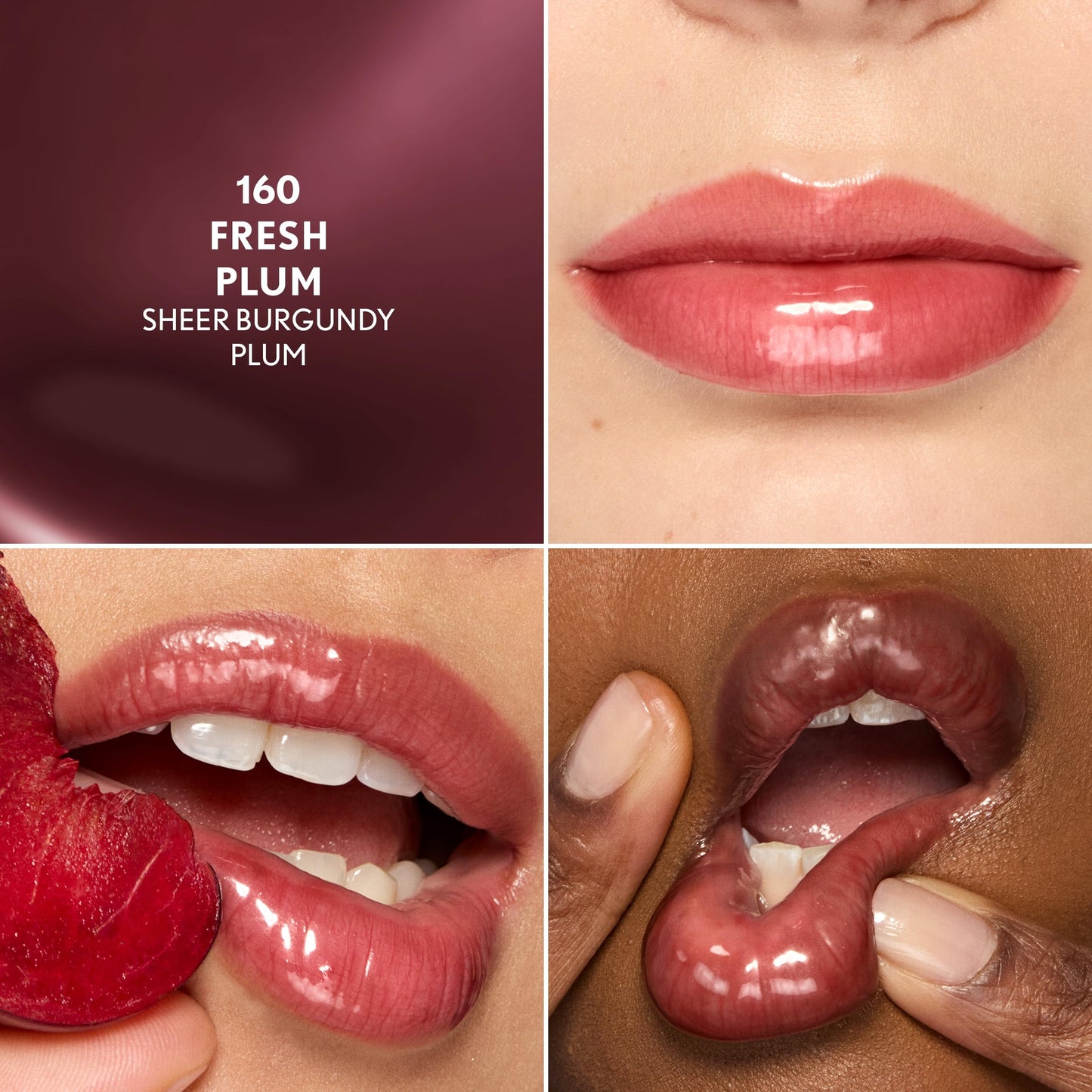 COVERGIRL Clean Fresh Squishy Glaze™ Lip Butter Balm, Flavored, Non-Sticky, with Vitamin E & Shea Butter - 160 Fresh Plum (Sheer Burgundy Plum) Beauty and Personal Care COVERGIRL