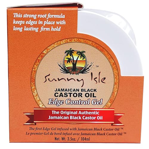 Sunny Isle Jamaican Castor Oil Edge Hair Gel 3.5 Ounce Jar (103ml) (3 Pack) Beauty & Personal Care Sunny Isle