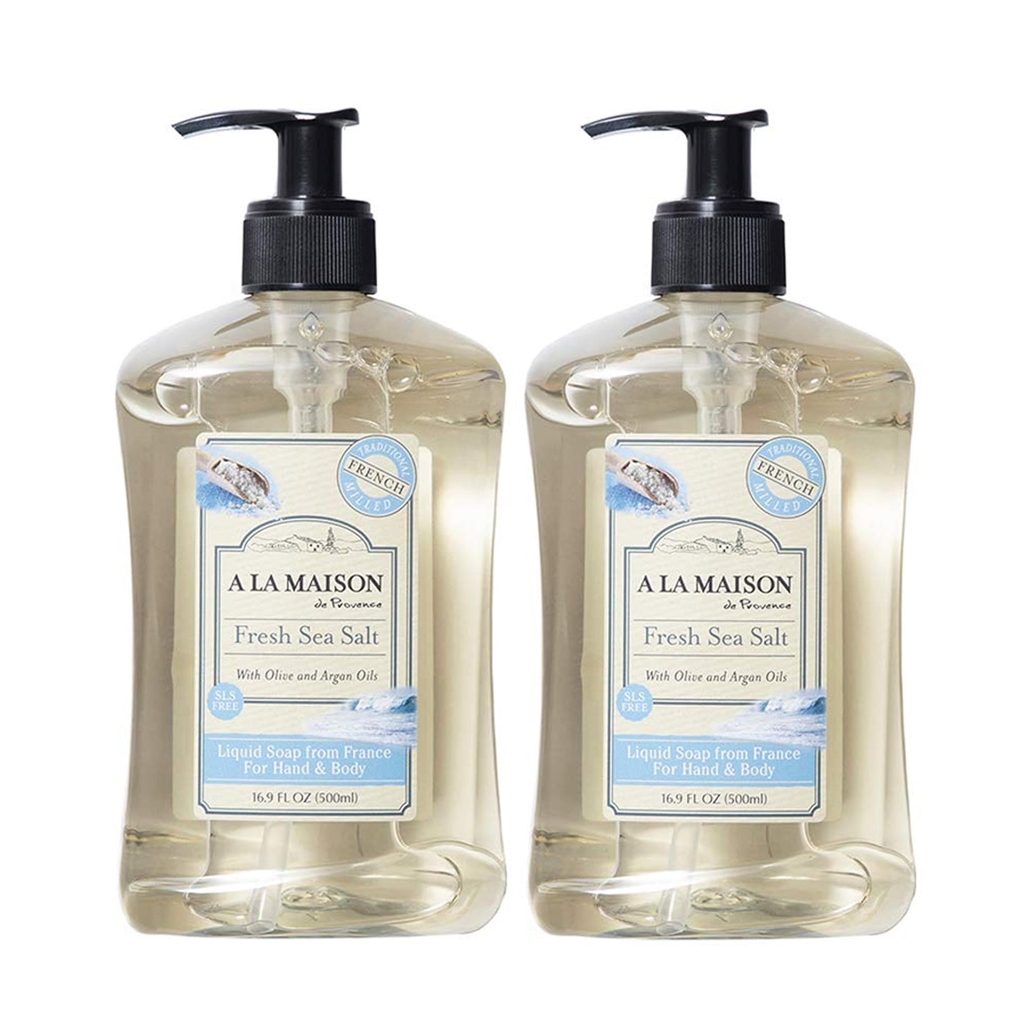 A LA MAISON Fresh Sea Salt French Liquid Hand Soap - Natural Hand Wash Made with Essential Oils - Biodegradable, Plant-Based, Vegan, Cruelty-Free Beauty & Personal Care A LA MAISON