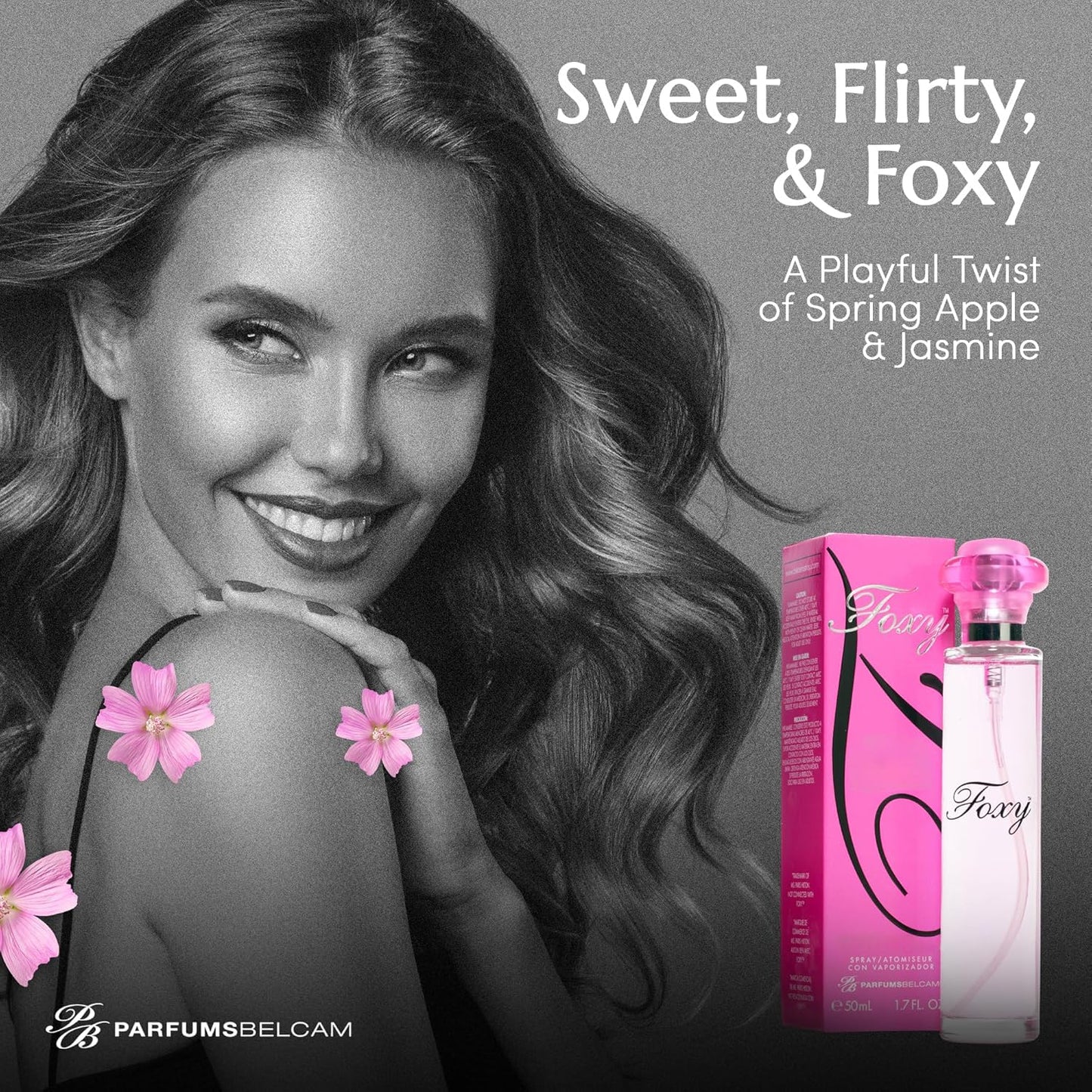 PB ParfumsBelcam Foxy Eau de Parfum Spray for Women - Glam Fruity Floral Women’s Perfume with Apple, Jasmine & Musk - Flirty Feminine Scent Beauty & Personal Care PB ParfumsBelcam