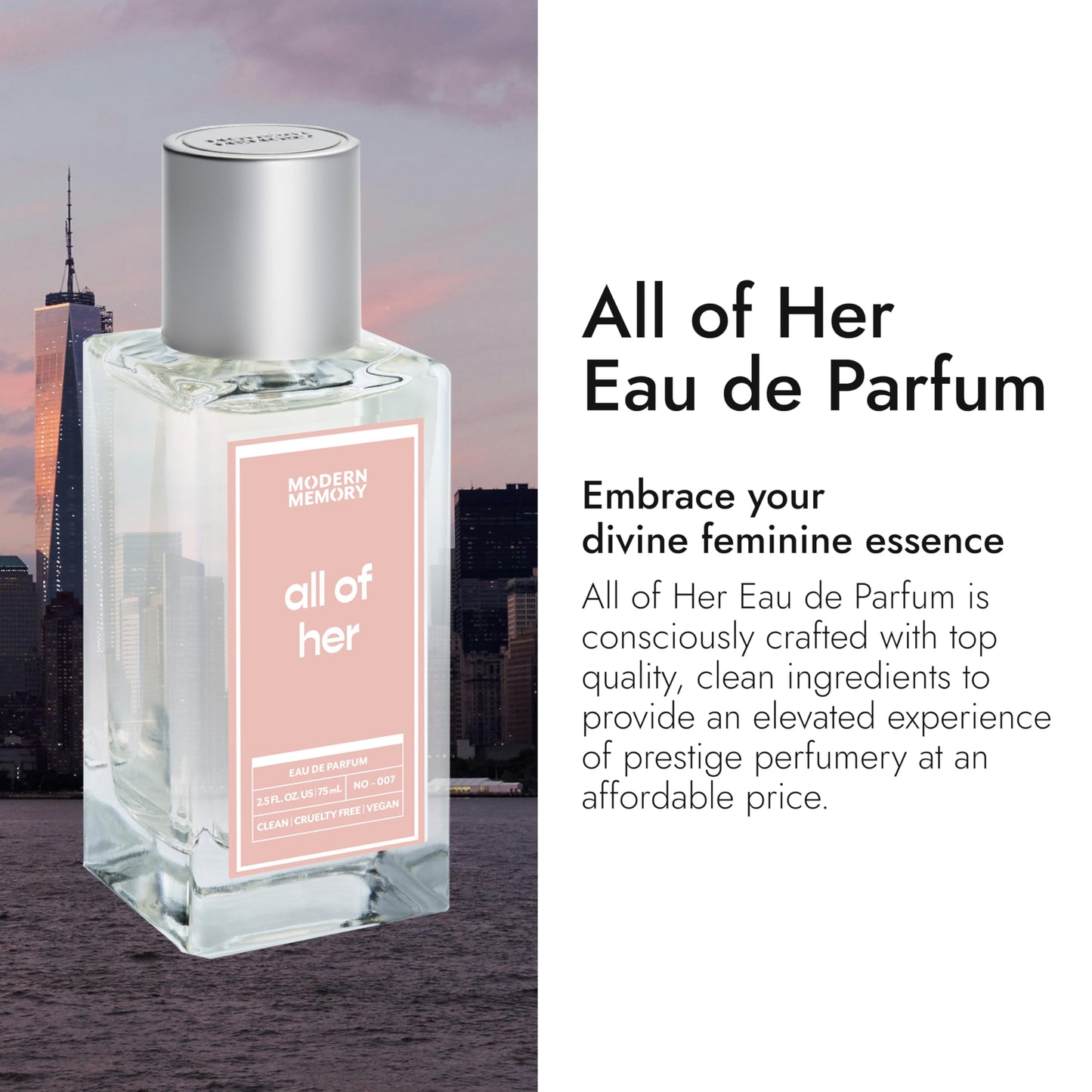 Modern Memory All of Her Eau de Parfum for Women, 2.5 fl oz - Notes of Red Raspberry, Jasmine & Amber Beauty & Personal Care Modern Memory