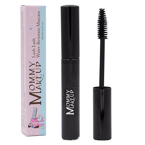 Lush Lash Water Resistant Mascara - Extreme Volume & Length For Stunning Lashes - No Smears, Smudges or Flakes, Non-Irritating, Cruelty Free, Made Beauty & Personal Care Mommy Makeup