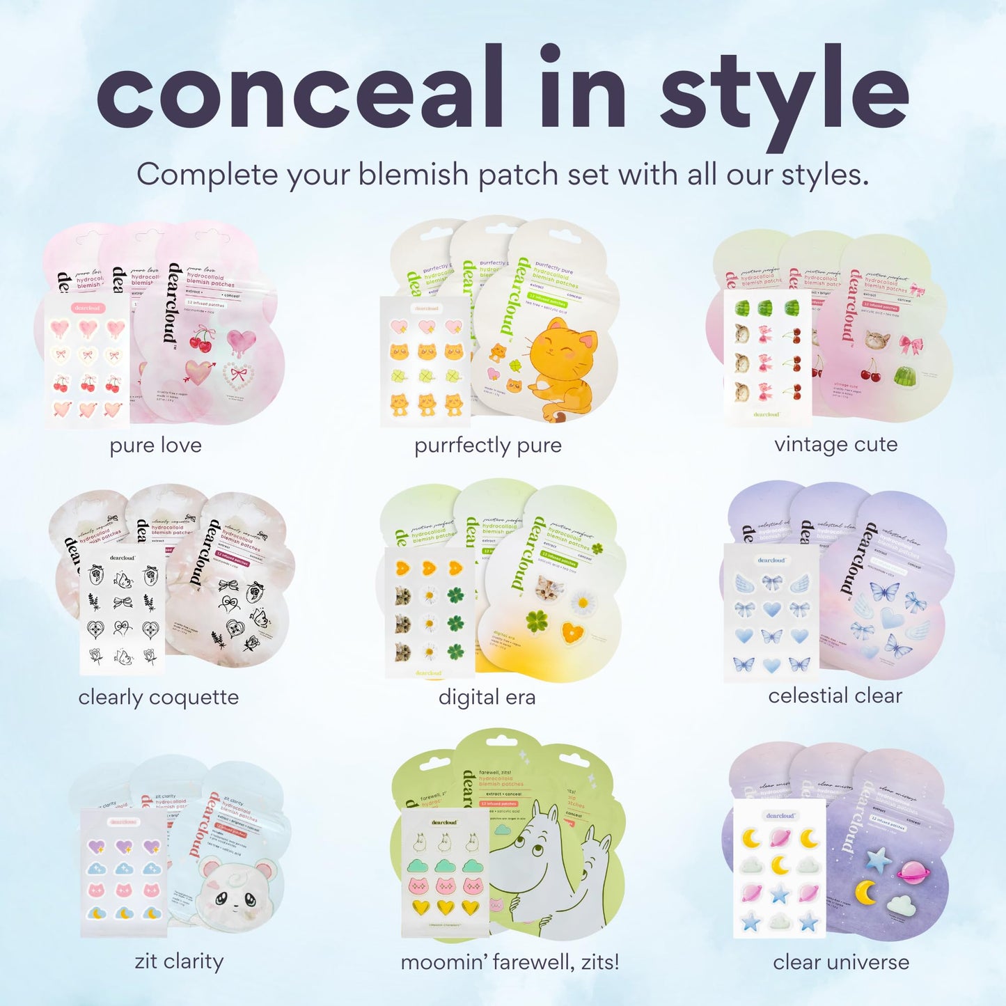 dearcloud Hydrocolloid Blemish Patches - 36 Count - Pimple Patches for Face, Acne Spot Treatment With Niacinamide & Salicylic Acid (Picture Perfect Beauty & Personal Care dearcloud