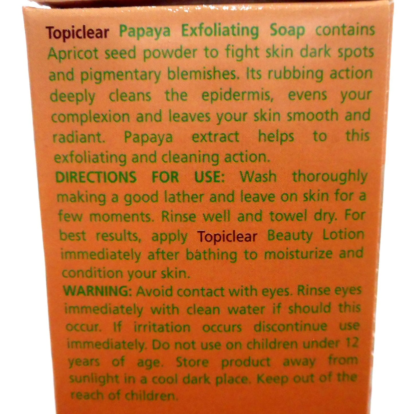 Topiclear Exfoliating Soap, Papaya, 7 oz. Beauty & Personal Care Topiclear