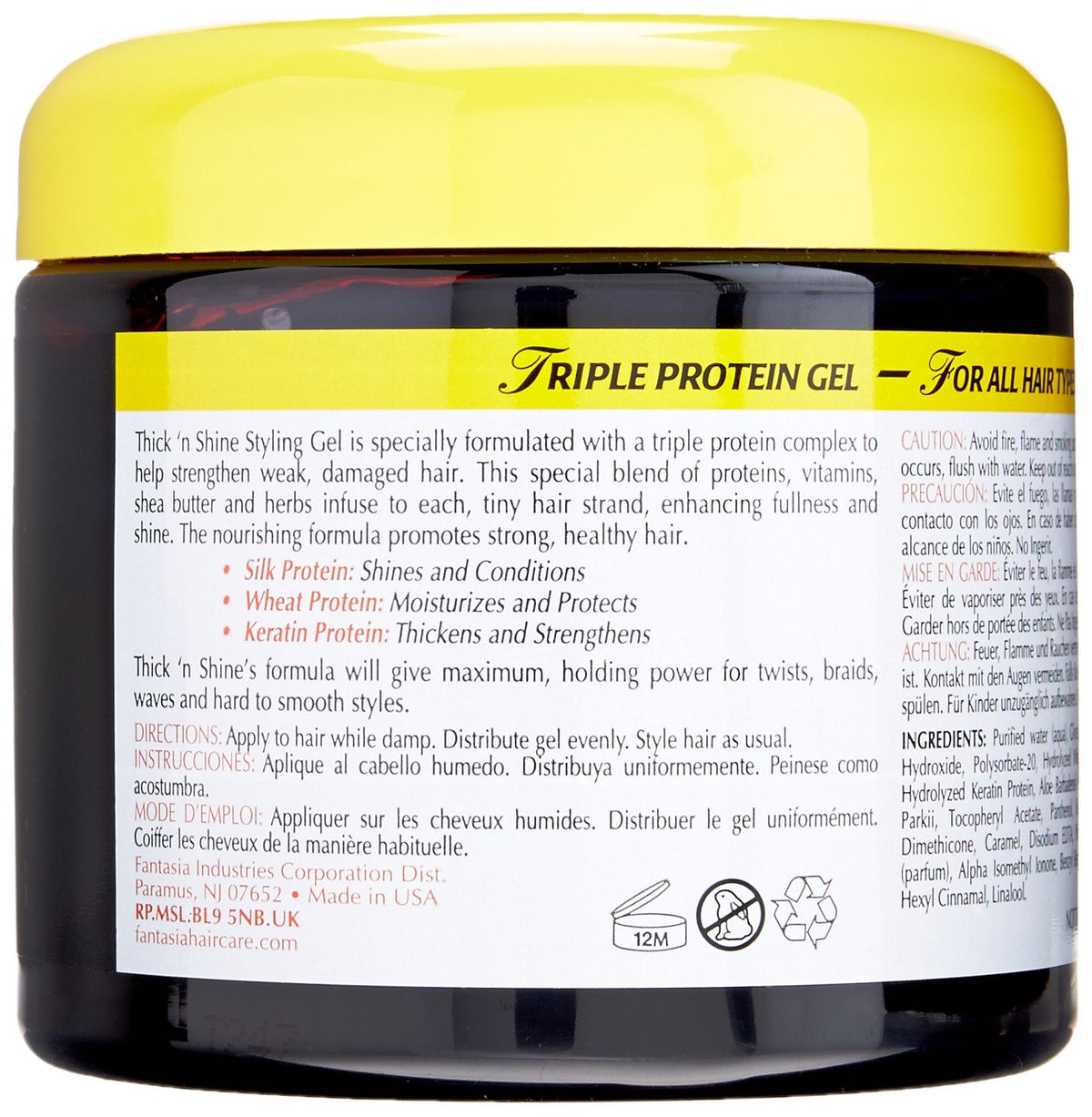 Fantasia Thick 'n Shine Styling Gel, 16 Oz Beauty & Personal Care Fantasia