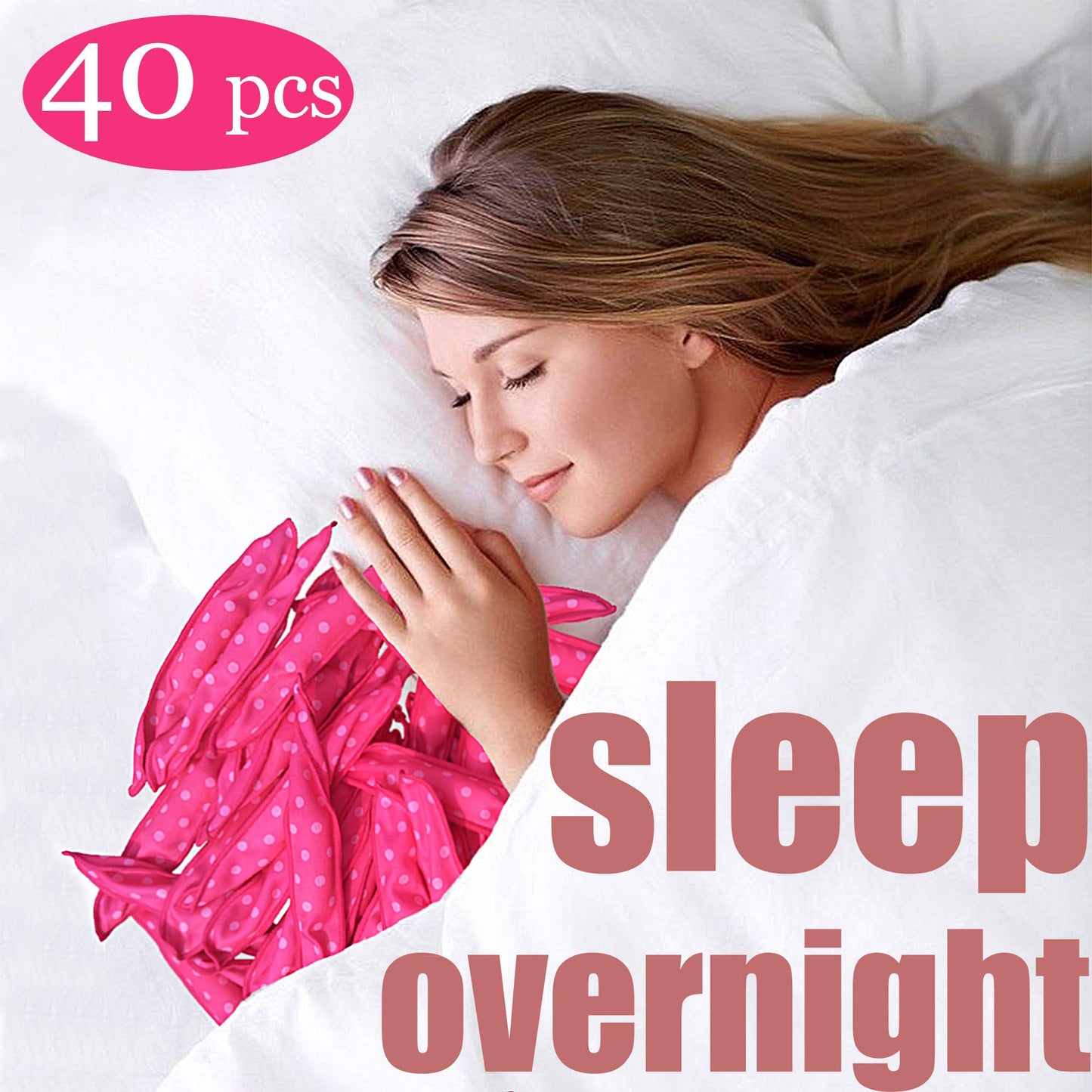 40Pcs Soft Curlers To Sleep In Overnight Hair Rolllers Curlers For Long Hair Pillow Sponge Rollers For Curly Hairstyle Beauty & Personal Care Dababell