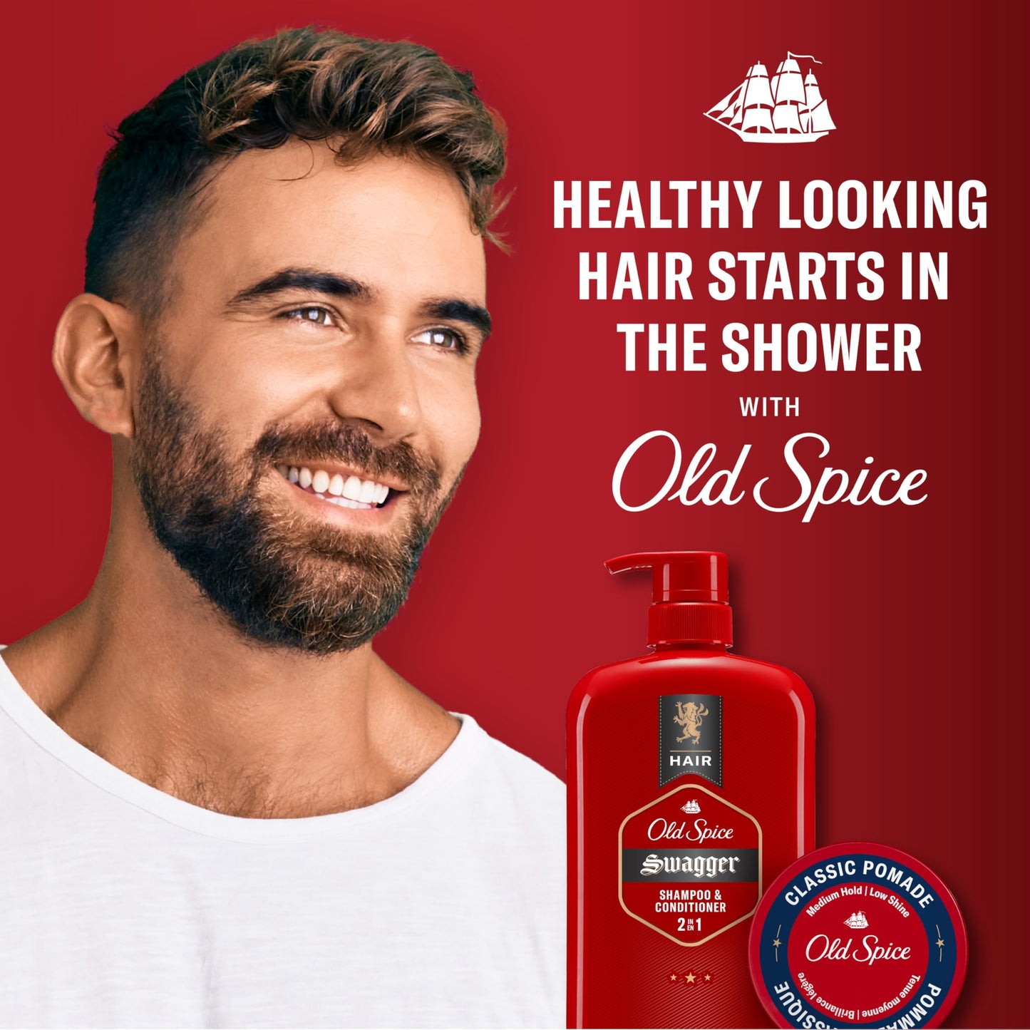 Old Spice Swagger 2-in-1 Shampoo & Conditioner for Men, Cedarwood Lime Scent, Barbershop Quality Hair Care, 29.2 fl oz Each, Twin Pack Beauty & Personal Care Old Spice