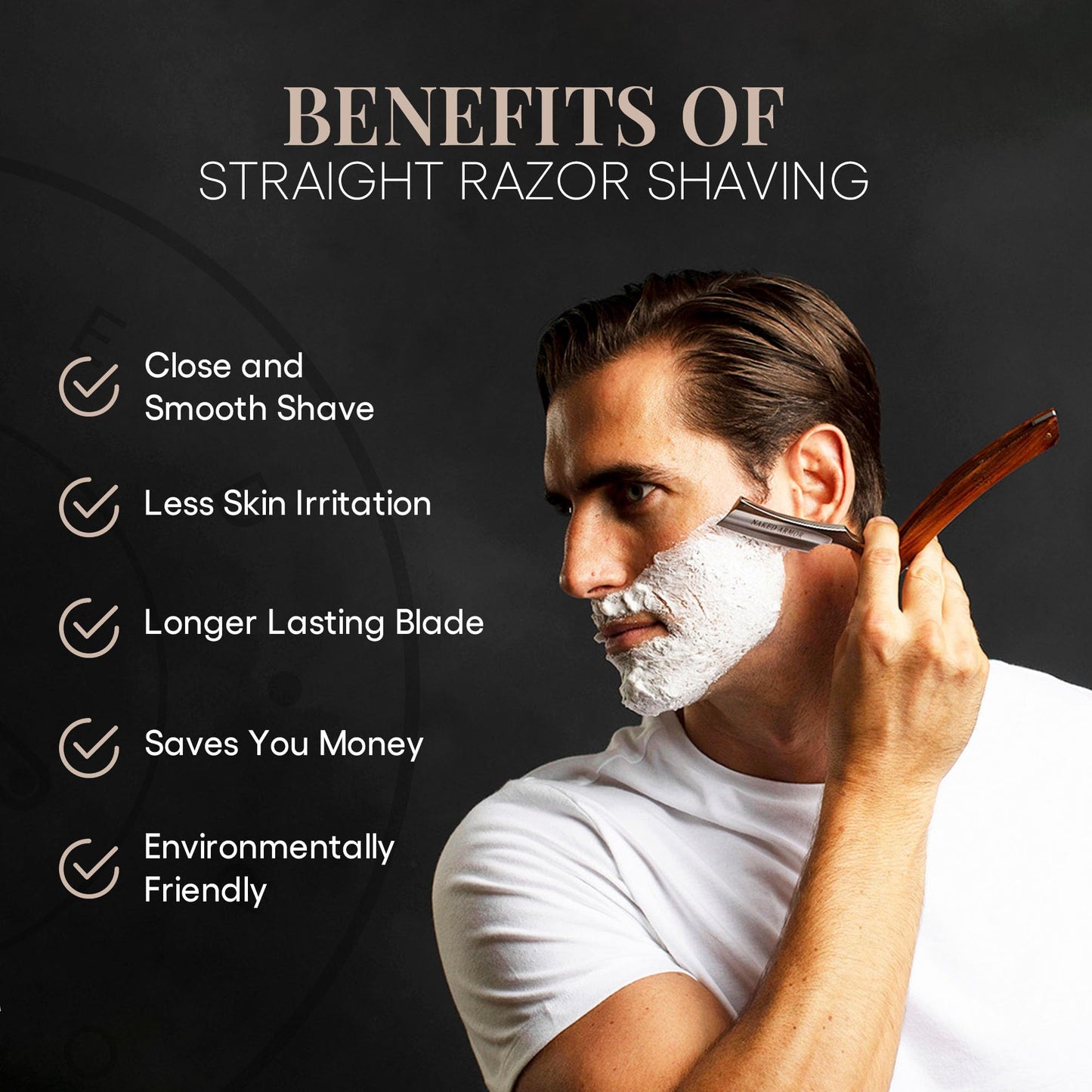 Naked Armor Thor Straight Razor Kit - Straight Razor Shaving Kit for Men with Japanese Steel 7/8 Blade, Leather Strop, Shave Soap, Shaving Brush Beauty and Personal Care Naked Armor