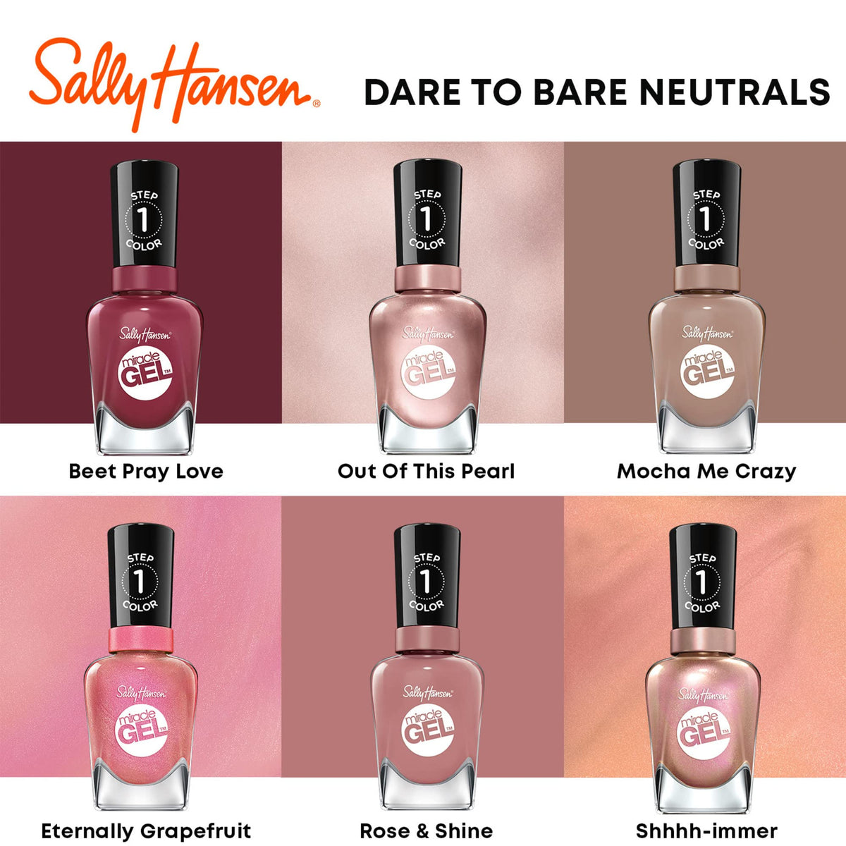 Sally Hansen Miracle Gel™, Terra-Coppa, Long Lasting, Gel-Like Formula, No UV Lamp Needed, Orange Nail Polish Beauty & Personal Care Sally Hansen