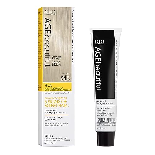 AGE beautiful Permanent Hair Color Dye Liqui Creme | 100% Gray Coverage | Anti-Aging Haircolor | Biotin for Thicker, Fuller Hair | Professional Salon Beauty & Personal Care AGE beautiful