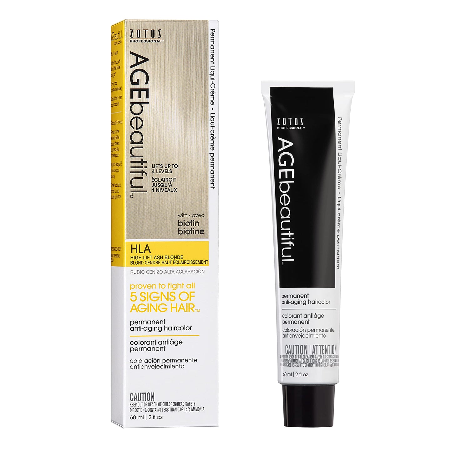 AGE beautiful Permanent Hair Color Dye Liqui Creme | 100% Gray Coverage | Anti-Aging Haircolor | Biotin for Thicker, Fuller Hair | Professional Salon Beauty & Personal Care AGE beautiful
