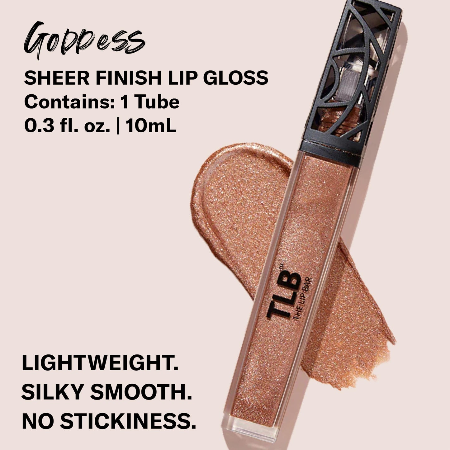 The Lip Bar - Lip Gloss, Goddess (Golden Bronze Shimmer) - Gloss Up Sheer Finish - Smooth, Not Sticky Formula - Coconut Oil, Olive Oil, Argan Oil & Beauty & Personal Care The Lip Bar