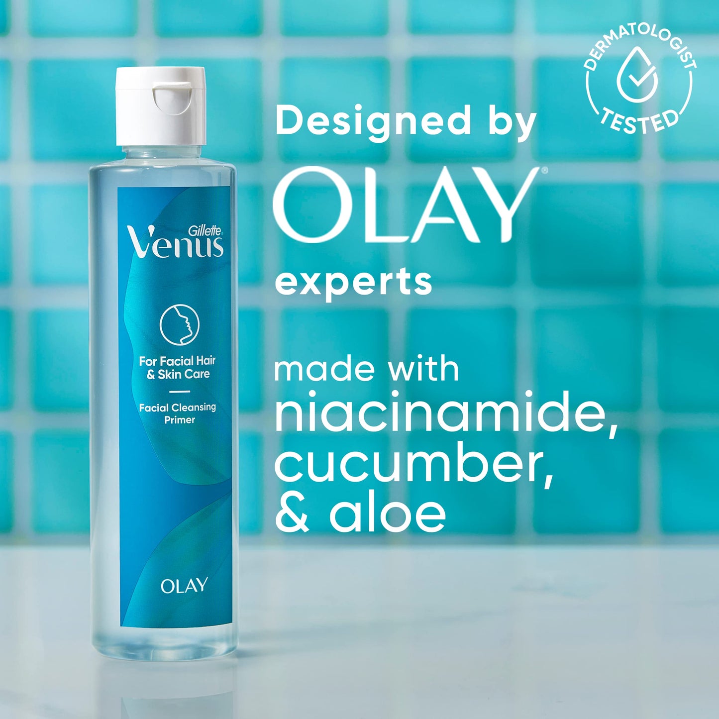 Gillette Venus for Facial Hair & Skin Care Cleansing Primer for Dermaplane Prep, 6.7oz, Use Before Eyebrow Razor, Dermaplaning Oil, Dermaplane Beauty & Personal Care Gillette Venus