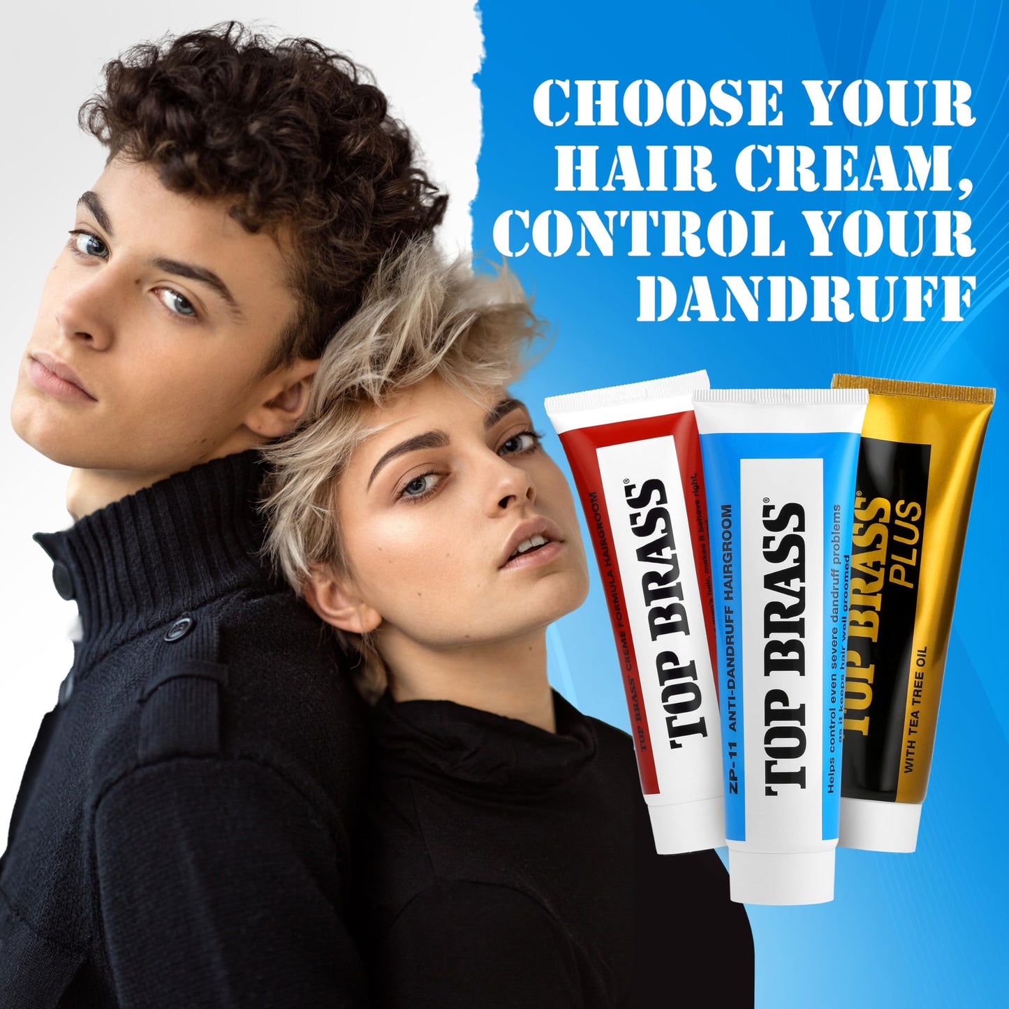 Top Brass Anti Dandruff Hair Cream for Men & Women - Hair Cream for Styling Infused with Beeswax & Candelilla - Relieves Scalp Dryness, Dandruff Beauty & Personal Care Top Brass