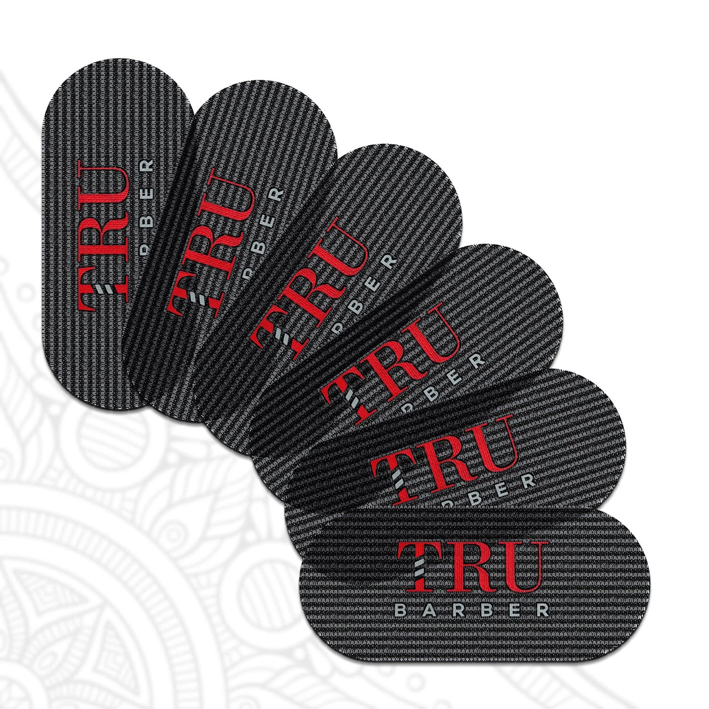 TRU BARBER HAIR GRIPPERS ® BUNDLE PACK 6 PCS for Men and Women - Salon and Barber, Hair Clips for Styling, Hair holder Grips (Black/Red) Beauty & Personal Care TRU BARBER