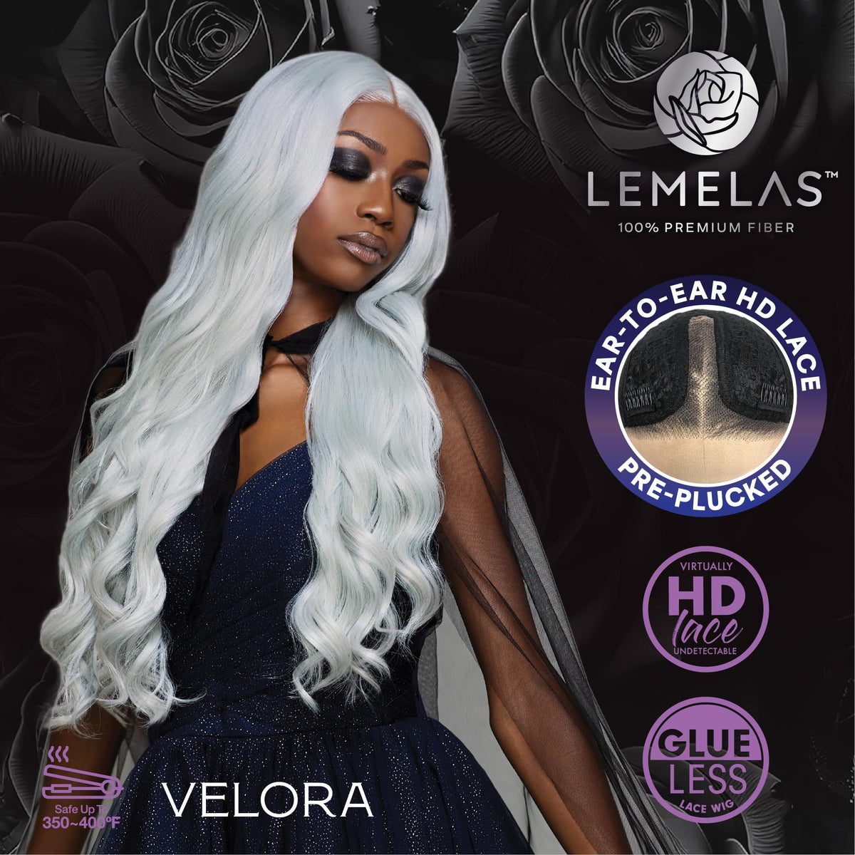Sensationnel Lemelas LaceWig-Velora, ICYBLOOM