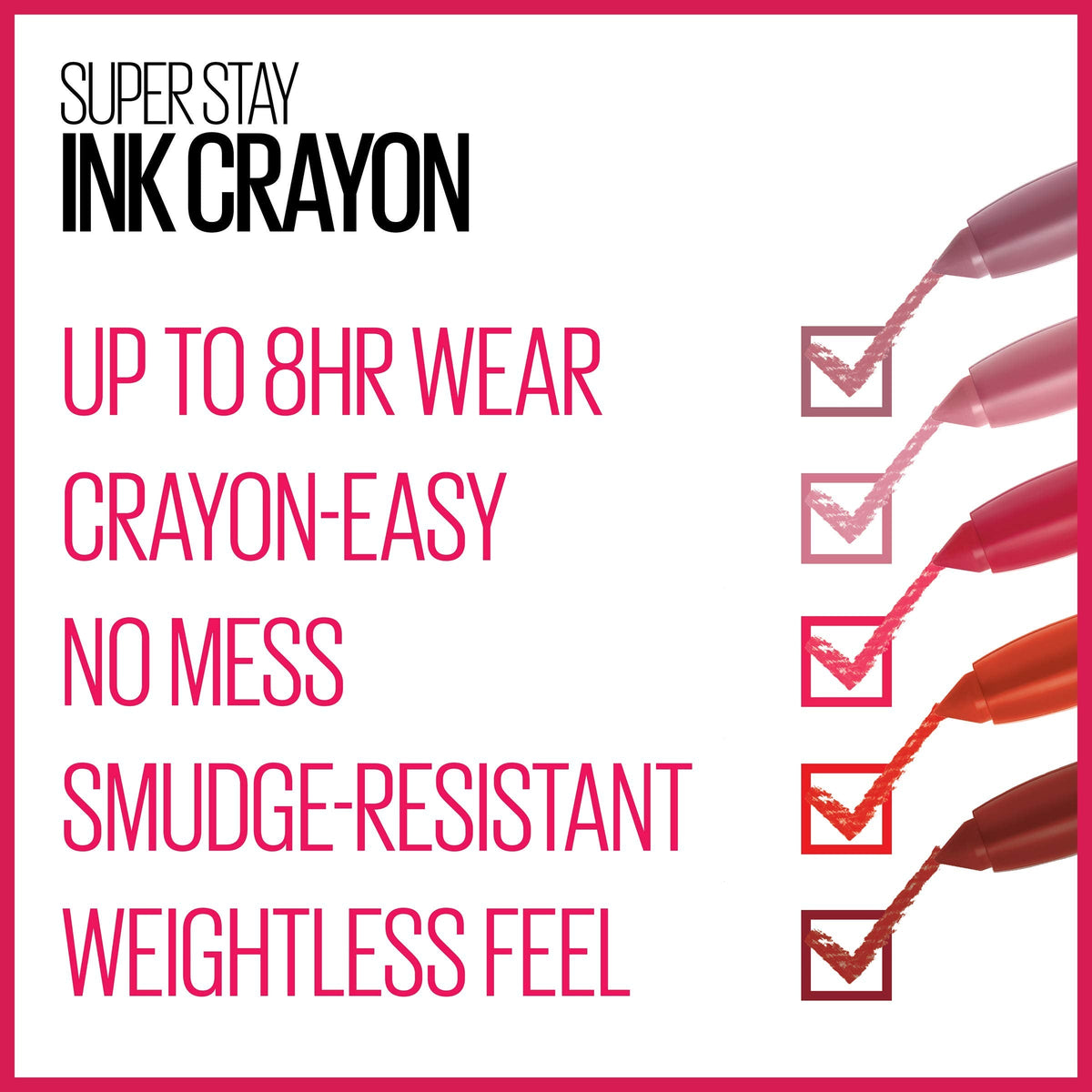 Maybelline Super Stay Ink Crayon Lipstick Makeup, Precision Tip Matte Lip Crayon with Built-in Sharpener, Longwear Up To 8Hrs, On The Grind, Purple Beauty & Personal Care MAYBELLINE
