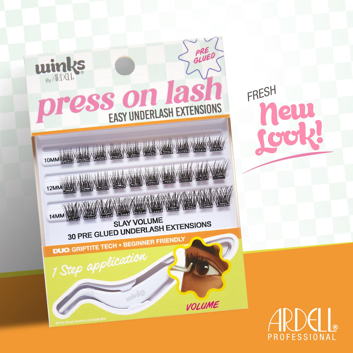 Ardell Winks Press On Eyelash Extensions, Volume - DIY Clusters, 30 Individual Lashes, Natural Look with Applicator, 1 Pack